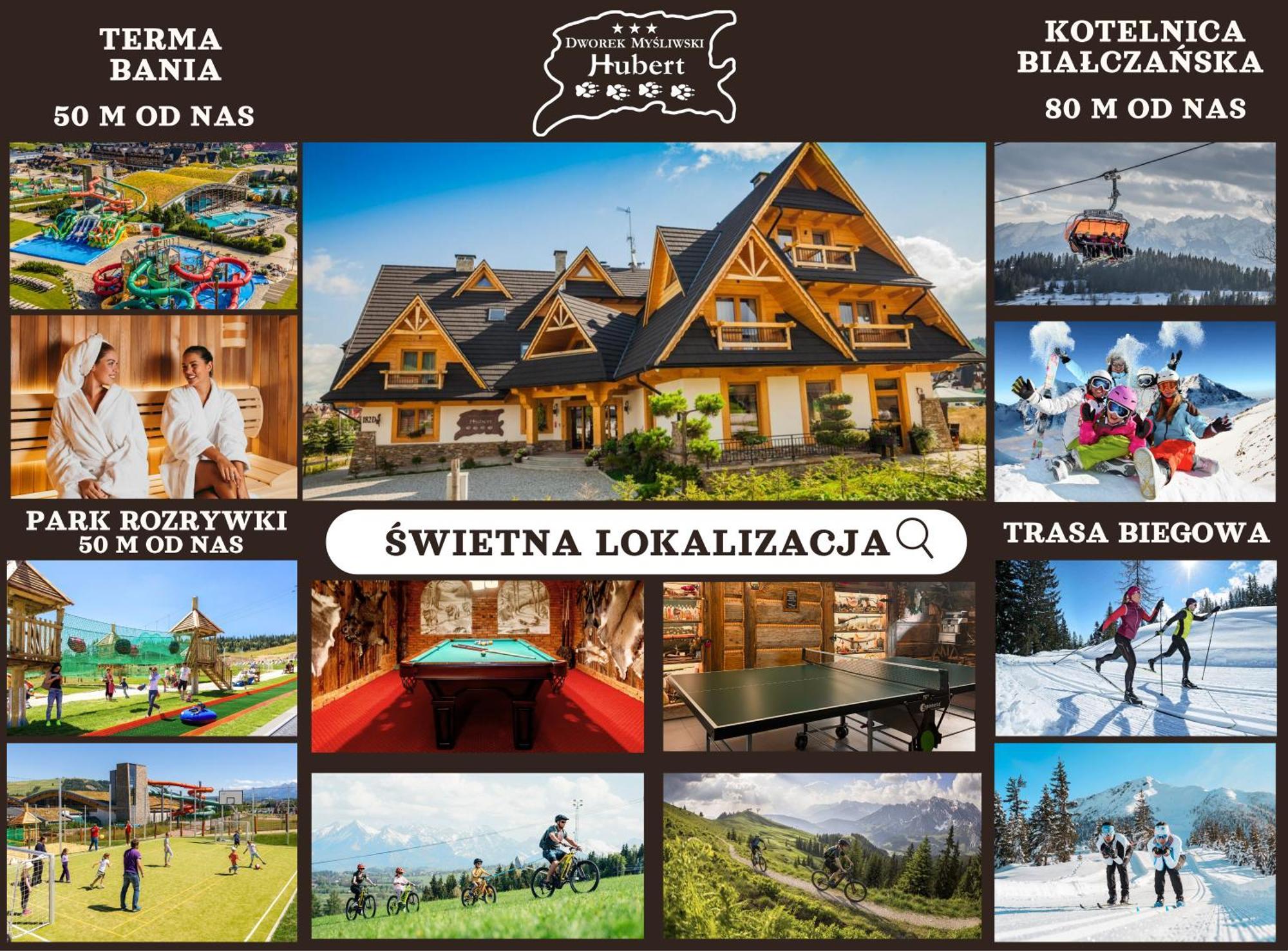 Dworek Mysliwski Hubert-Swietna Lokalizacja 50M Od Term Bania ビャウカ エクステリア 写真